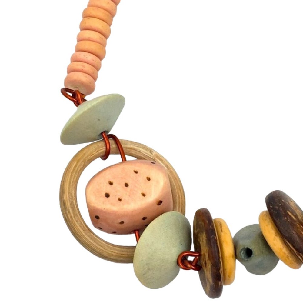 Terracotta Clay Bead Necklace - Picture 3 of 4